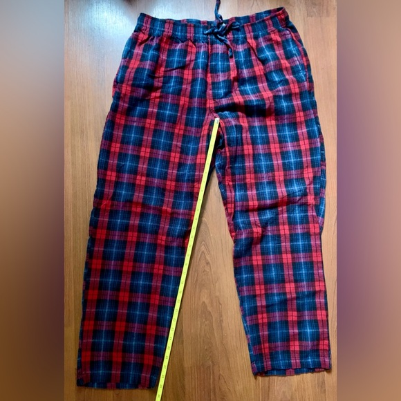 PIERRE CARDIN Men’s Pajama Pants Plaid Red Size Large - Picture 4 of 5